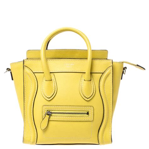 celine nano yellow white|Celine nano bag.